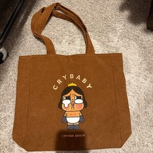 POP MART Crybaby crying again tote brown